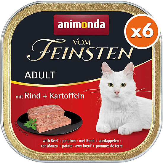 Animonda 83211 Vom Feinsten Sığır Eti ve Patatesli Kedi Maması 100 Gr x 6 Adet - 1