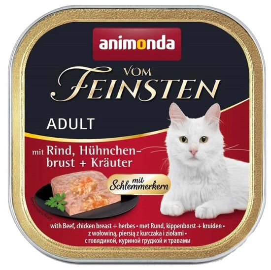 Animonda 083264 Vom Feinsten Sığır Eti ve Tavuk Göğsü Kedi Yaş Maması 100 Gr - 1