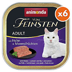 Animonda 83306 Vom Feinsten Tavuk ve Deniz Mahsulü Kedi Yaş Maması 100 Gr x 6 Adet - Animonda