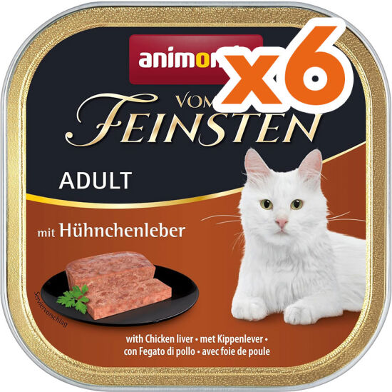 Animonda 83304 Vom Feinsten Tavuklu ve Ciğerli Kedi Konserve 100 Gr x 6 Adet - 1