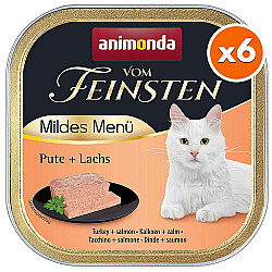Animonda Vom Feinsten Turkey Salmon Sterilised Wet Cat Food 100 Gr. - Pack of 6 - 1