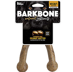 BarkBone Wishbone Lades Kemiği Fıstık Ezmesi Aromalı Köpek Çiğneme Kemiği (Büyük Boy) - Pet Qwerks