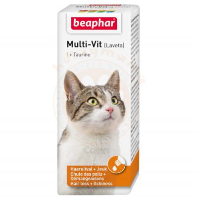 Beaphar 011431 Laveta Süper Kedi Taurin Tüy Dökülme Önleyici Besin Takviyesi 50 ML