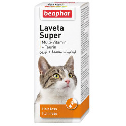 Beaphar - Beaphar 011431 Laveta Süper Kedi Taurin Tüy Dökülme Önleyici Besin Takviyesi 50 ML