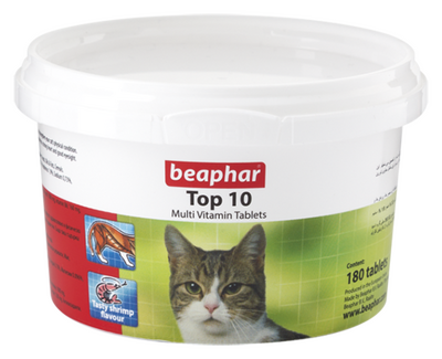 Beaphar Top 10 Vitamin Coctail For Cats 180 Tablets