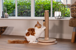 Beeztees DBL Kedi Tırmalama ve Oyuncağı, Kahverengi, 39,5x39,5x62cm - 16