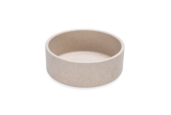 Beeztees DBL Köpek Mama Su Kabı, Bambu, Bej, 12cm, 300ml - 1