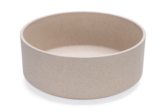 Beeztees DBL Köpek Mama Su Kabı, Bambu, Bej, 21cm, 1430ml - 1