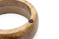 Beeztees DBL Köpek Mama Su Kabı, Dışı Masif Ahşap, Paslanmaz Çelik, 16,5cm, 650ml - 9