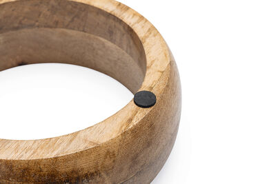 Beeztees DBL Köpek Mama Su Kabı, Dışı Masif Ahşap, Paslanmaz Çelik, 16,5cm, 650ml - 9