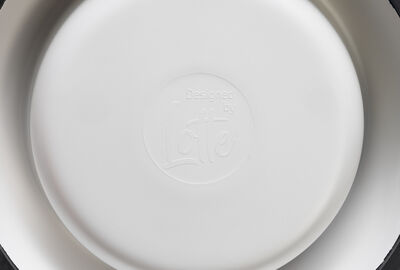 Beeztees DBL Köpek Mama Su Kabı, Mat Altın Rengi Paslanmaz Çelik, Bej Mermer Görünümlü, 22cm, 700ml