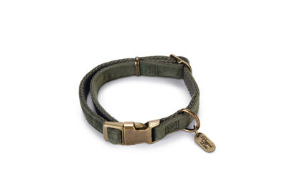 Beeztees DBL Köpek Tasması, Kadife, Nefti, 26-40cm, 15mm