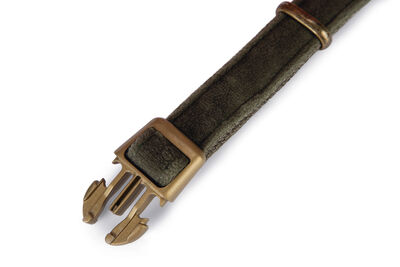 Beeztees DBL Köpek Tasması, Kadife, Nefti, 26-40cm, 15mm