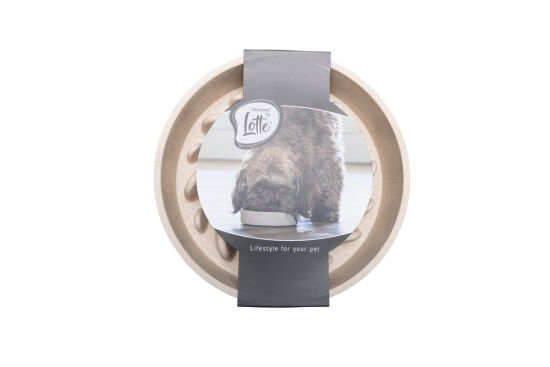 Beeztees DBL Köpek Yavaş Besleme Mama Kabı, Bambu, Bej, 21cm, 1430ml - 8