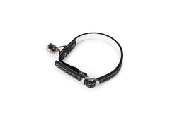 Beeztees Kedi Boyun Tasması, Deri, Zilli, Siyah, 24-29cm - Beeztees