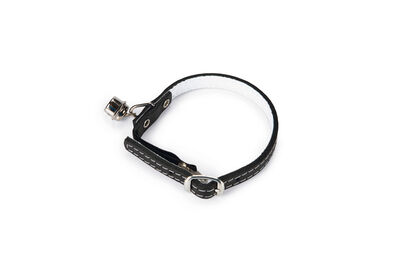 Beeztees Kedi Boyun Tasması, Deri, Zilli, Siyah, 24-29cm - 1