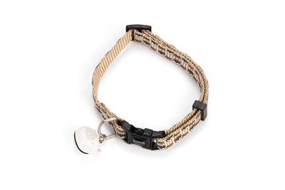 Beeztees Kedi Boyun Tasması, Zilli, Bej, 20-30cm - 1