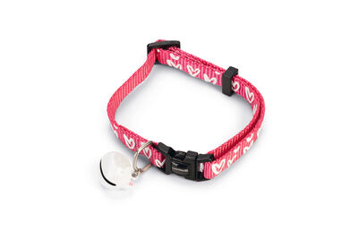 Beeztees Kedi Boyun Tasması, Zilli, Pembe, 20-30cm - 1