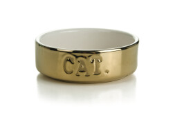 Beeztees Kedi Mama Su Kabı, Seramik, Altın Sarı, 11,5cm, 300ml - 2