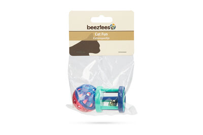 Beeztees Kedi Oyuncağı, Sesli Top, 2 Adet, 4cm