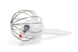 Beeztees Kedi Oyuncağı, Tel Top İçerisinde Pleuş Fare, Çeşitli Renklerde, 5,5cm - Beeztees