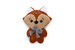 Beeztees - Beeztees Kedi Oyuncağı, Tilki, Kediotlu, Kırmızı, 11x9cm