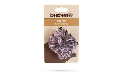 Beeztees Kedi Oyuncağı, Top, Yün, Pembe ve Gri, 7cm