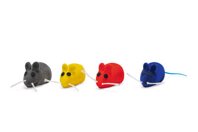 Beeztees Kedi Oyuncağı, Velur Fare, Çeşitli Renklerde, 12,5x3x2,6cm