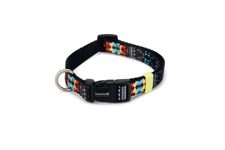 Beeztees - Beeztees Köpek Boyun Tasması, Renkli Desenli, 20-30cm, 10mm