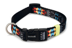 Beeztees - Beeztees Köpek Boyun Tasması, Renkli Desenli, 48-70cm, 25mm