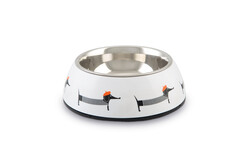 Beeztees Köpek Mama Su Kabı, Paslanmaz Çelik, Beyaz, 14cm, 160ml - Beeztees