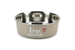 Beeztees Köpek Mama Su Kabı, Paslanmaz Çelik, Gri, 23cm, 2000ml - Beeztees