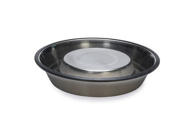 Beeztees Köpek Mama Su Kabı, Paslanmaz Çelik, Kaymaz, 22cm, 1,6L