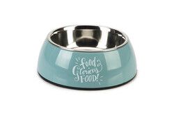 Beeztees - Beeztees Köpek Mama Su Kabı, Paslanmaz Çelik, Turkuaz, 18cm, 350ml