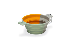 Beeztees Köpek Mama ve Su Kabı, Teleskopik, Turuncu, Silikon, 15,5cm, 750ml - Beeztees