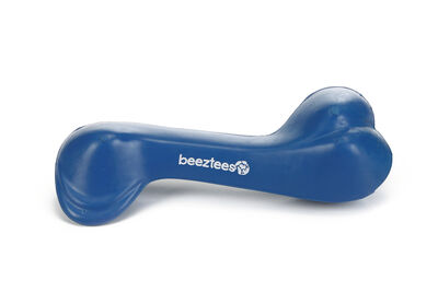 Beeztees Köpek Oyuncağı, İçi Dolu Kemik, Kauçuk, Mavi, 14cm - 1