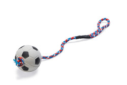 Beeztees - Beeztees Köpek Oyuncağı, İpli Top, Kauçuk, 30cm Top 6cm