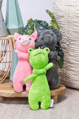 Beeztees Köpek Oyuncağı, Kurbağ, Peluş, Yeşil, 30x11,5x7,5cm