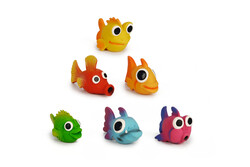 Beeztees - Beeztees Köpek Oyuncağı, Sesli, Balıklar, Lateks, Çeşitli Renklerde, 10,5-13,5cm