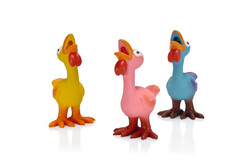 Beeztees - Beeztees Köpek Oyuncağı, Sesli, Horozlar, Lateks, Çeşitli Renklerde, 17x9,5x9cm