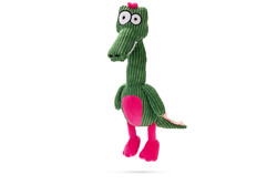Beeztees - Beeztees Köpek Oyuncağı, Sesli, Timsah, Kadife, Yeşil, 37x10x8cm