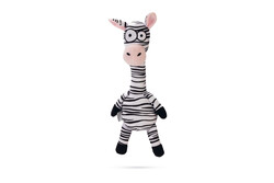 Beeztees - Beeztees Köpek Oyuncağı, Sesli, Zebra, Peluş, Siyah/Beyaz, 33x10x9cm