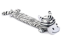 Beeztees - Beeztees Köpek Oyuncağı, Sesli, Zebra, Peluş, Siyah/Beyaz, 53x10x5cm