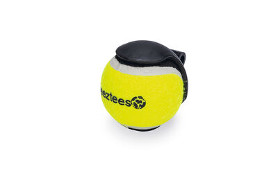 Beeztees Köpek Oyuncağı, Tenis Topu ve Tutma Aparatı, Mavi/Sarı, 6,3cm