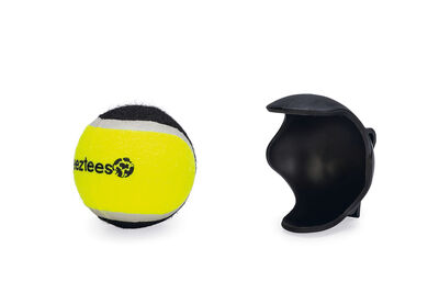 Beeztees Köpek Oyuncağı, Tenis Topu ve Tutma Aparatı, Mavi/Sarı, 6,3cm