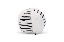 Beeztees - Beeztees Köpek Oyuncağı, Top, Peluş, Siyah/Beyaz, 11cm