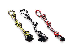 Beeztees Köpek Oyuncağı, Üç Düğümlü Diş İpi, Tutamaçlı, 40cm, 115gr - Beeztees