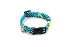 Beeztees - Beeztees Köpek Tasması, Turkuaz, 26-40cm, 15mm