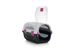 Beeztees Köpek veya Kedi Taşıma Kabı, Gri/Pembe, 51x34,5x33cm - 5