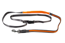 Beeztees Köpek Yürüyüş ve Koşu Şok Emicili Gezdirme Kayışı ve Bel Kemeri, Gri, 180-200cm, 25mm - Beeztees